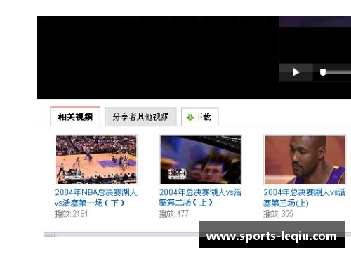 2004年NBA总决赛高清录像全程回顾